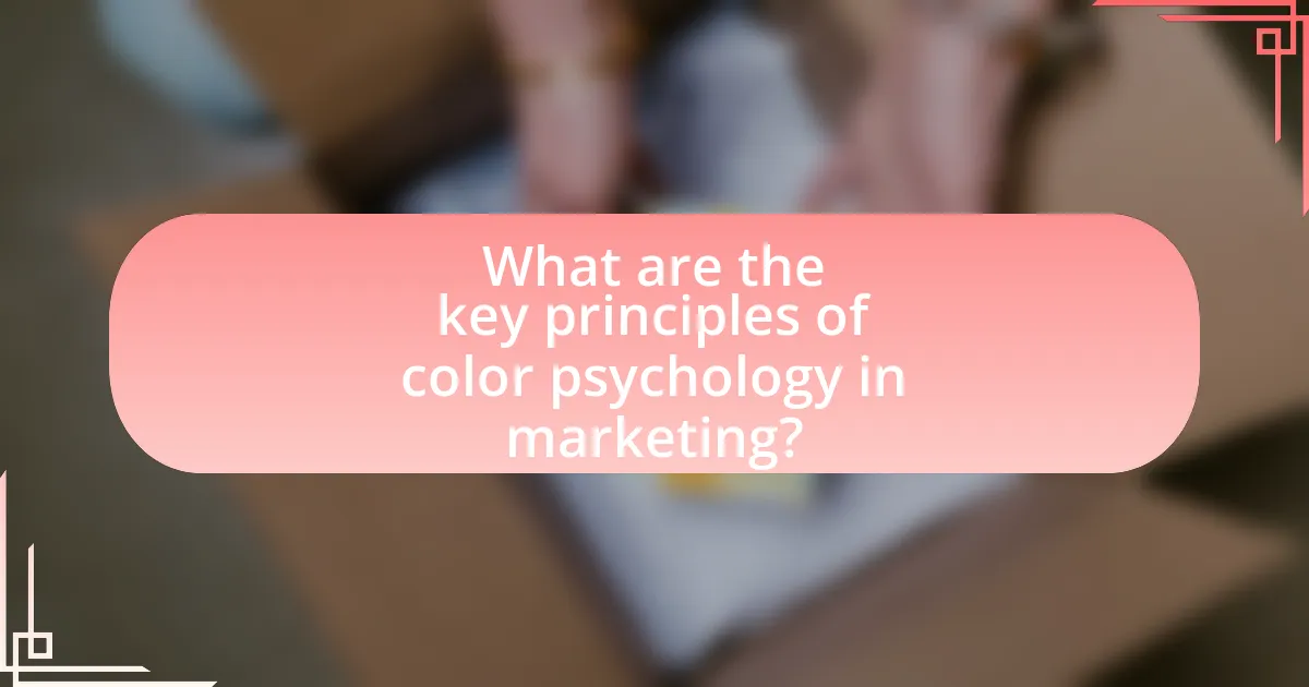 What are the key principles of color psychology in marketing?