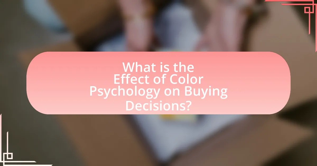 What is the Effect of Color Psychology on Buying Decisions?